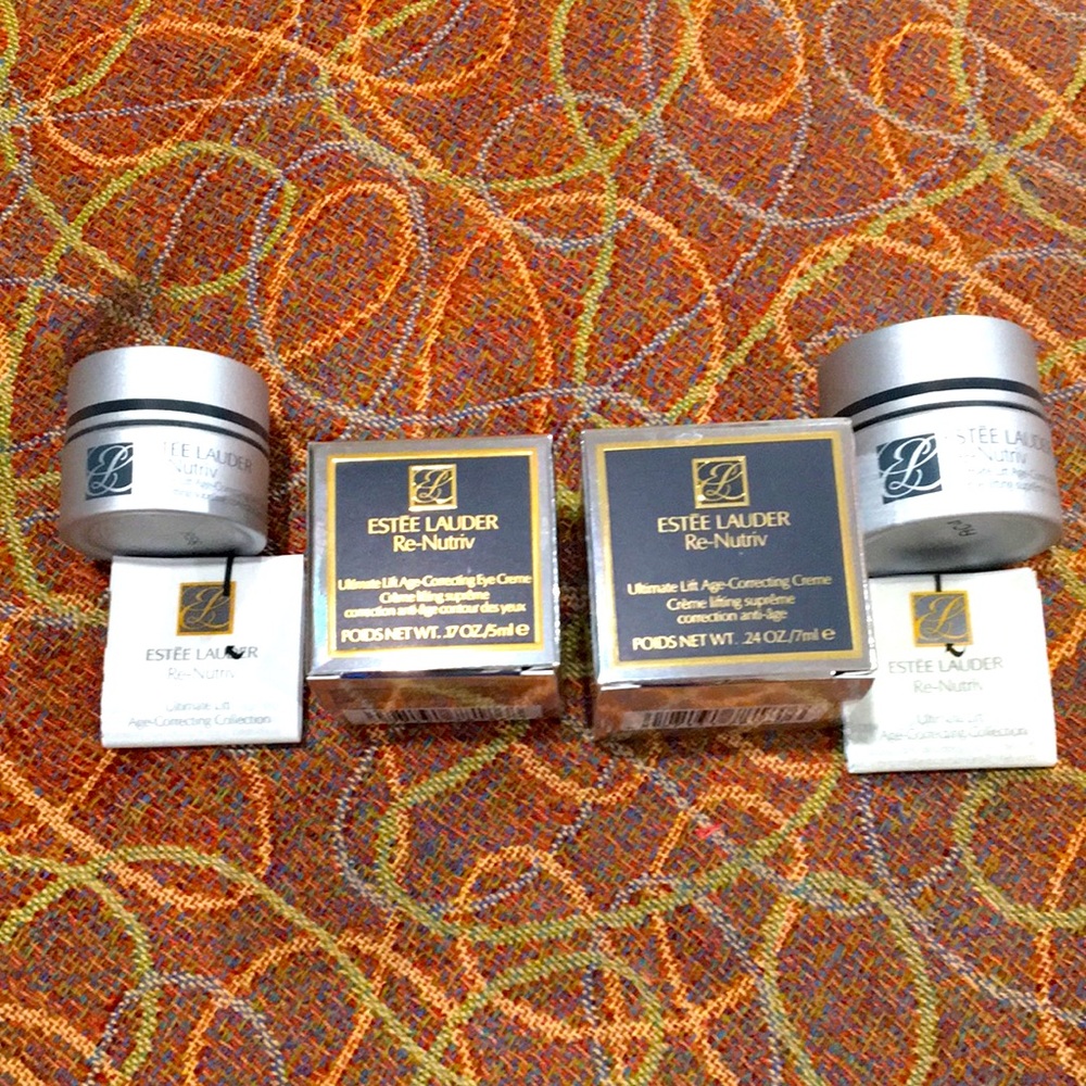 💯 Authentic! Estée Lauder Luxury Re-nutriv Travel Size Duo, Face & Eye Creme.